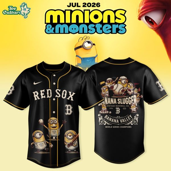Boston Red Sox MLB x Minions x Monsters 2026 Retro 1920s Style Limited Jersey