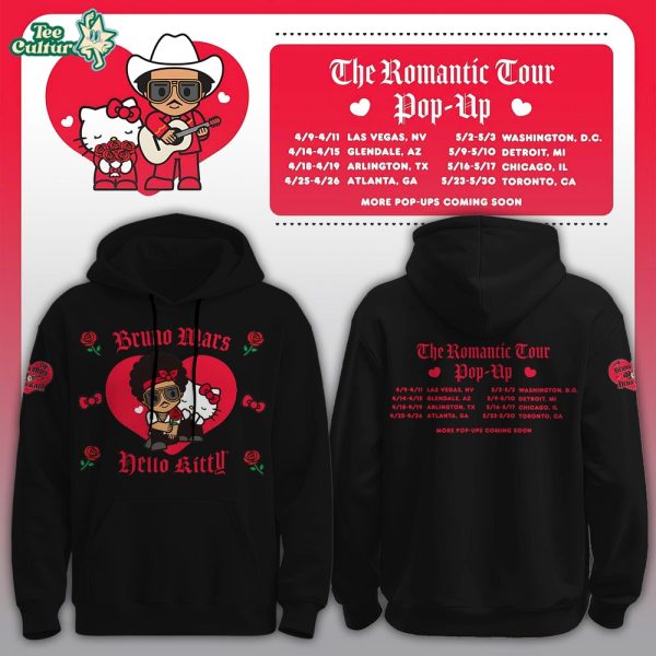 Bruno Mars x Hello Kitty The Romantic Tour Hoodie
