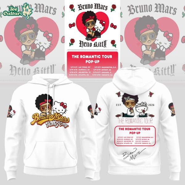 Bruno Mars x Hello Kitty The Romantic Tour Special Shirt