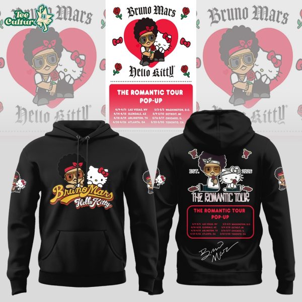 Bruno Mars x Hello Kitty The Romantic Tour Special Shirt by Teesculture.com