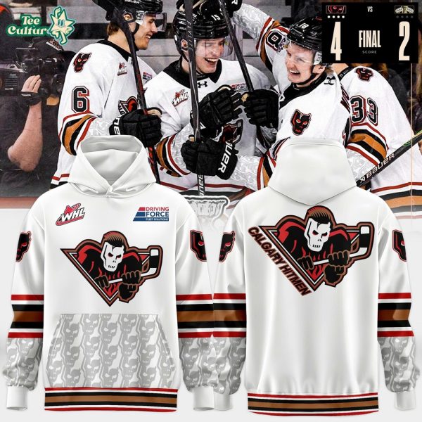 Calgary Hitmen 2026 Premium White Limited Edition Hoodie