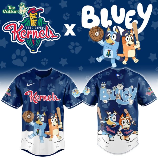 Cedar Rapids Kernels Bluey Night Special Edition Jersey by Teesculture.com