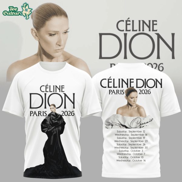 Celine Dion Paris Tour 2026 3D Graphic Limited Edition T-shirt