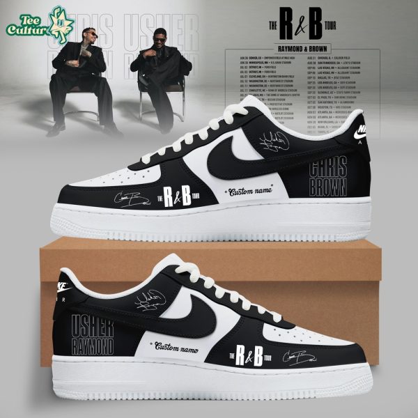 Chris Brown and Usher - The R&B Tour 2026 Custom Black AF1 Sneaker