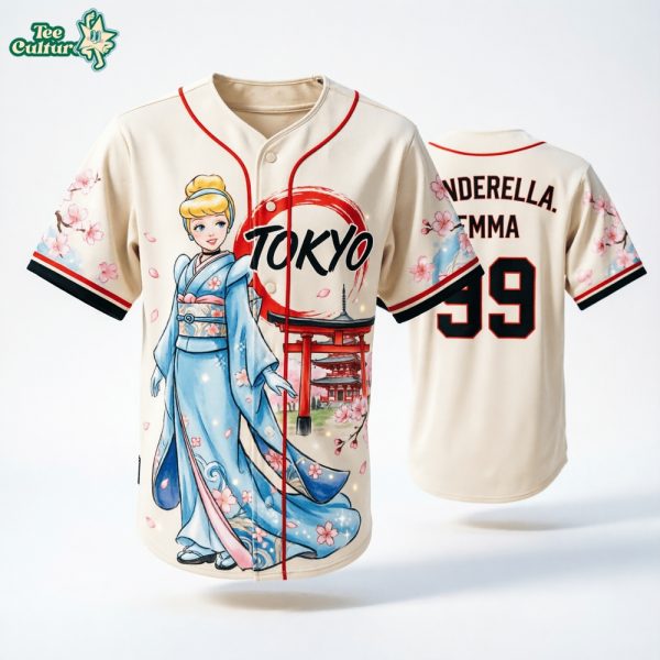 Cinderella Tokyo Princess Anime Inspired Baseball Jersey
