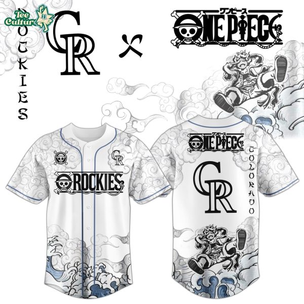 Colorado Rockies x One Piece Jersey 2026 Luffy Gear 5
