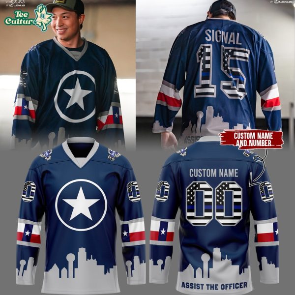 Dallas Stars Robo Assist The Officer Custom Name Jersey