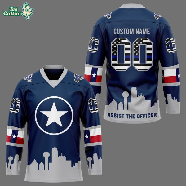 Dallas Stars Robo Assist The Officer Custom Name Jersey by Teesculture.com
