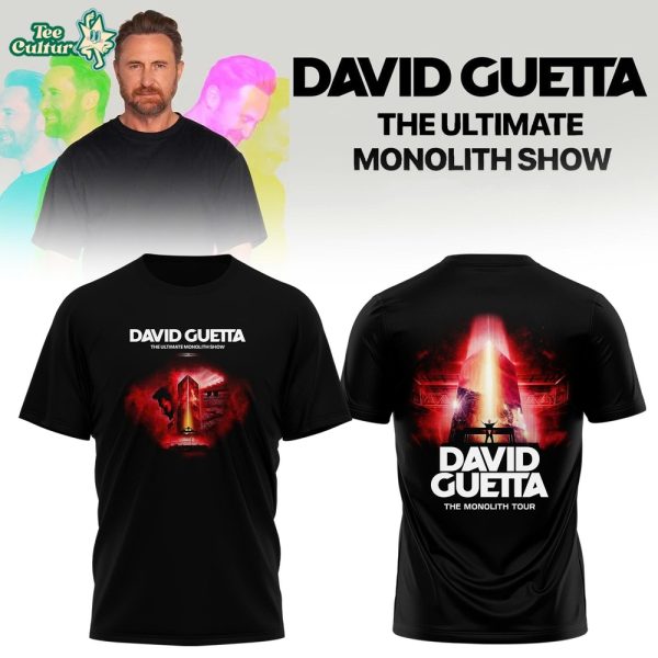 David Guetta The Ultimate Monolith Show 2026 Tour EDM Festival Limited Edition T-shirt