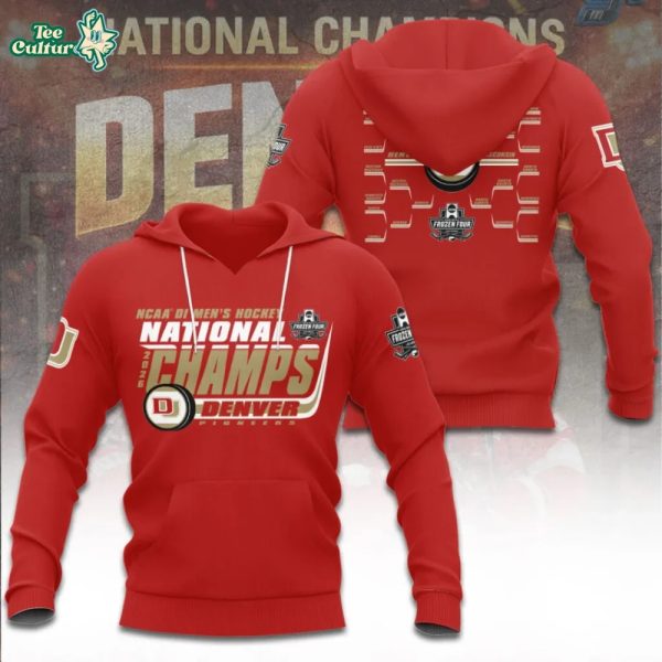 Denver Pioneers 2026 NCAA Frozen Four Men’s Ice Hockey National Champions Bracket Hoodie