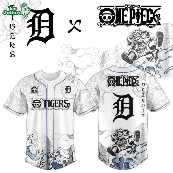 Detroit Tigers x One Piece Jersey 2026 Luffy Gear 5