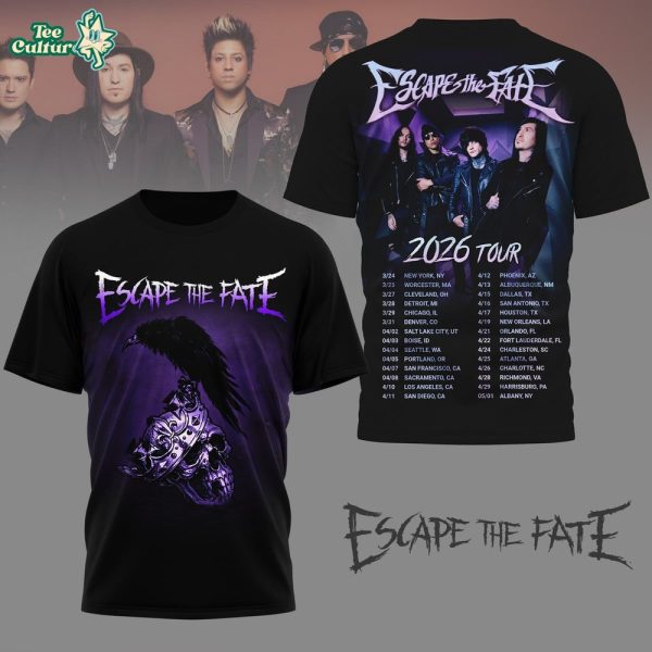 Escape The Fate 2026 Tour Band Fan T-Shirt Limited Edition