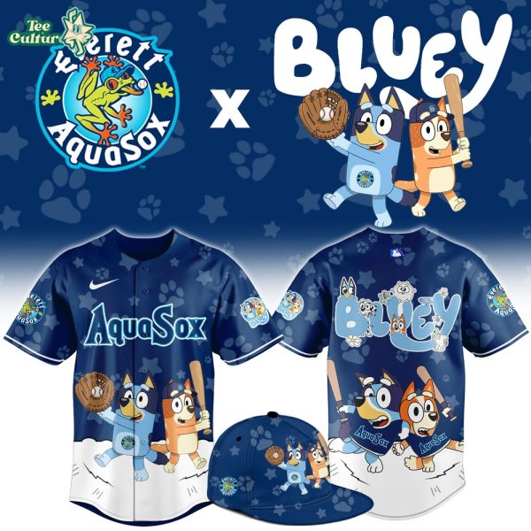 Everett AquaSox Bluey Night Game Limited Jersey