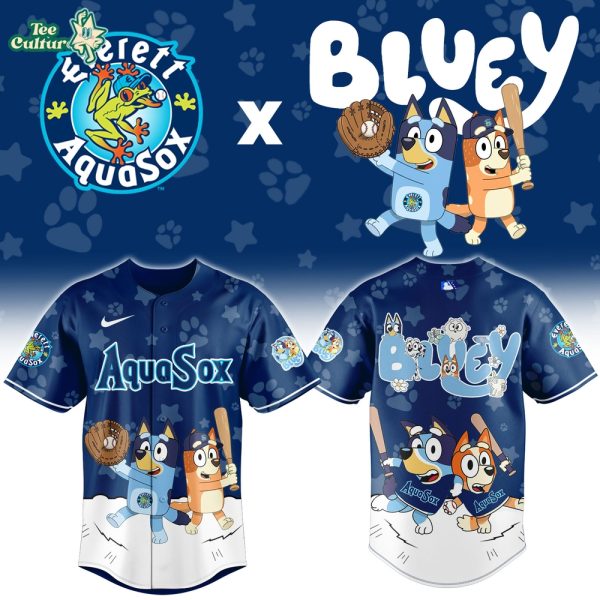 Everett AquaSox Bluey Night Game Limited Jersey by Teesculture.com