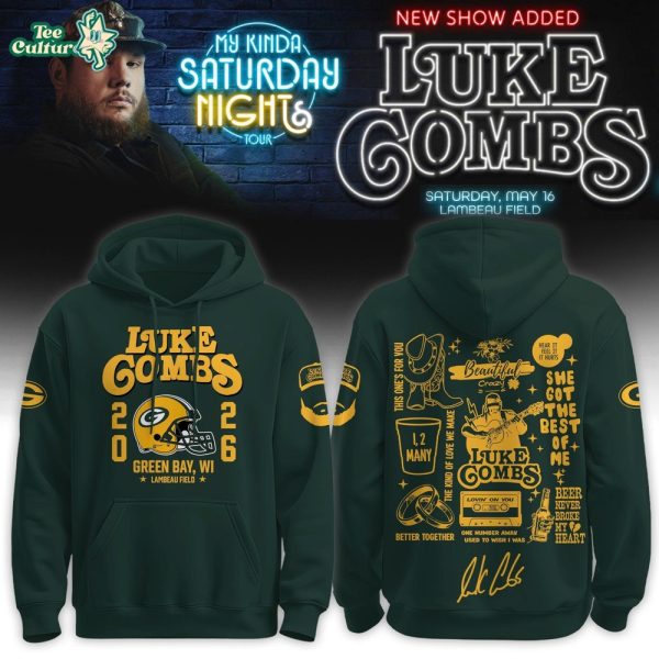 Green Bay Packers x Luke Combs My Kinda Saturday Night Tour 2026 Limited Edition Hoodie