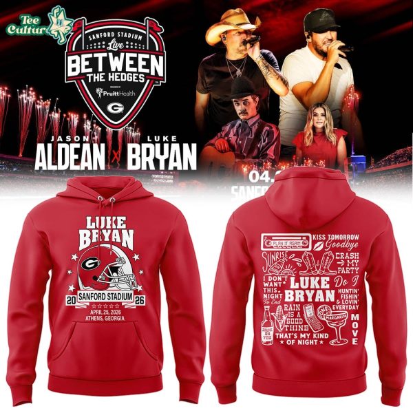 Georgia Bulldogs Luke Bryan “Live Between The Hedges” At Sanford Stadium Hoodie