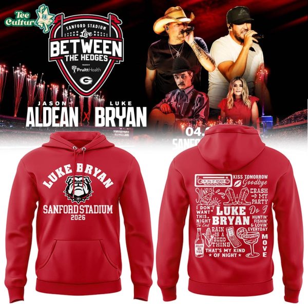 Georgia Bulldogs Luke Bryan “Live Between The Hedges” At Sanford Stadium Hoodie V2