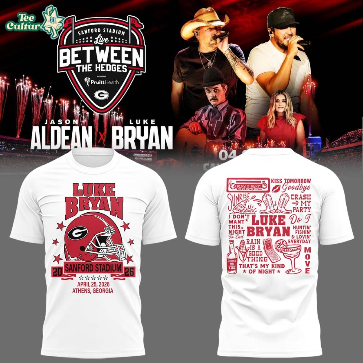 Georgia Bulldogs Luke Bryan “Live Between The Hedges” At Sanford