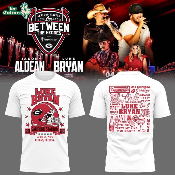 Georgia Bulldogs Luke Bryan “Live Between The Hedges” At Sanford Stadium Tshirt V2