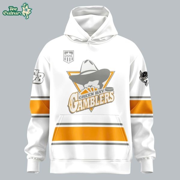 Green Bay Gamblers 2026 White Out Throwback Limited Hoodie by Teesculture.com