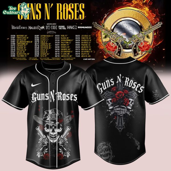 Guns N Roses 2026 Tour Black Fan Jersey Limited Edition Version 2