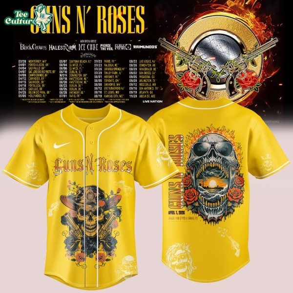 Guns N Roses 2026 Tour Yellow Premium Jersey Limited Drop