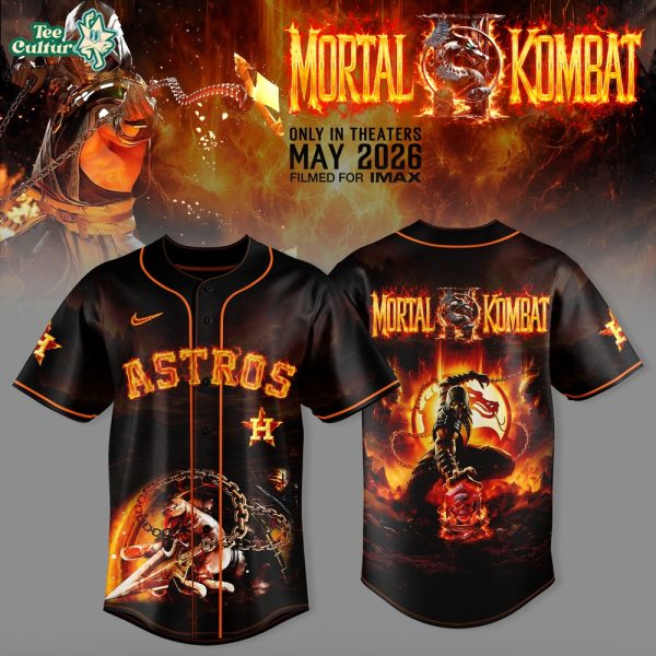 Houston Astros x Mortal Kombat II Scorpion 2026 Special Edition Jersey