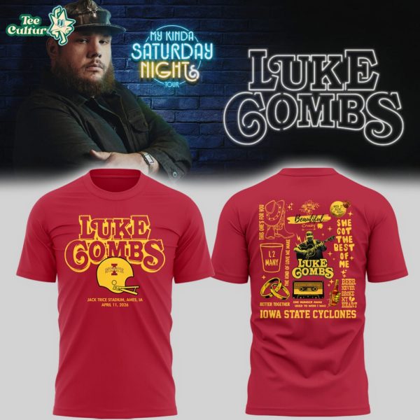 Iowa State Cyclones Luke Combs My Kinda Saturday Night Tour live in Jack Trice Stadium Tshirt