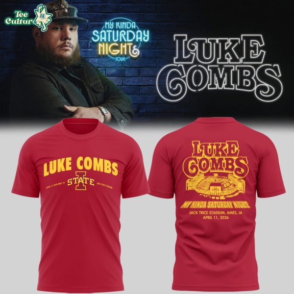Iowa State Cyclones Luke Combs My Kinda Saturday Night Tour live in Jack Trice Stadium Tshirt Ver2