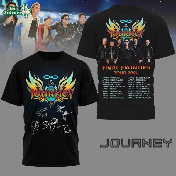 Journey Band Final Frontier 2026 Tour Graphic T-Shirt