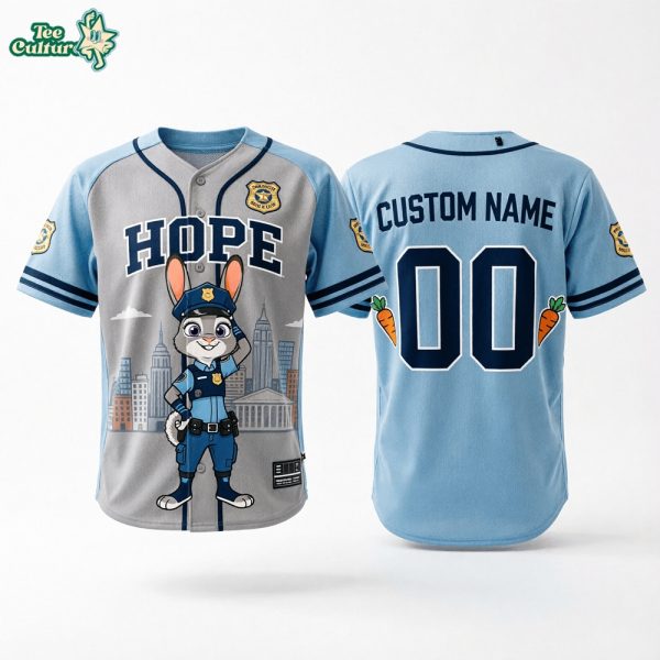 Judy Hopps Zootopia HOPE Character Baseball Jersey