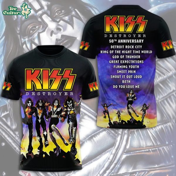 KISS Destroyer 50th Anniversary 2026 3D Tshirt