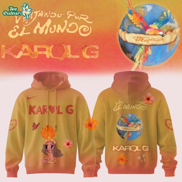 Karol G Viajando Por El Mundo Tropitour Bloom Gold 2026 Edition Hoodie