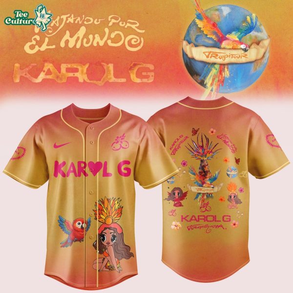 Karol G Viajando Por El Mundo Tropitour Gold 2026 Edition Jersey