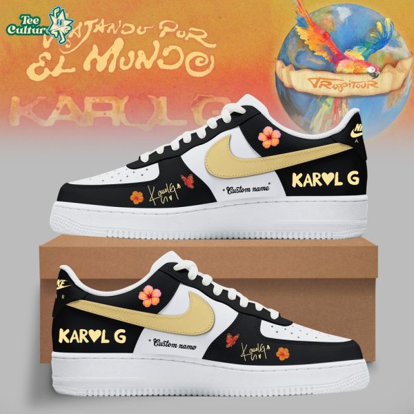 Karol G Viajando Por El Mundo Tropitour Midnight Gold Low AF1 Sneaker