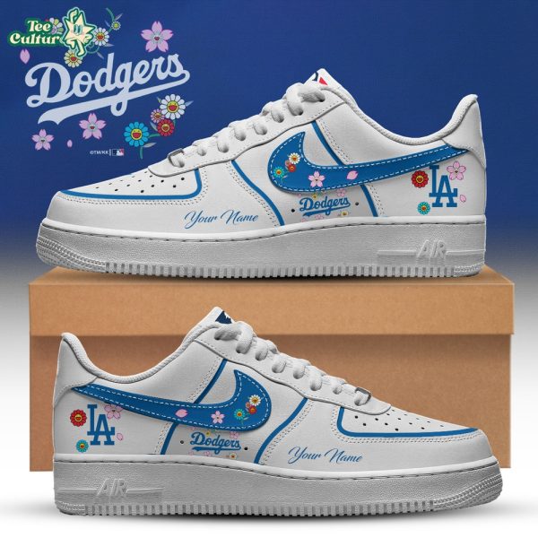 LA Dodgers x Takashi Murakami Shoes Special White Air Force 1 Limited Edition