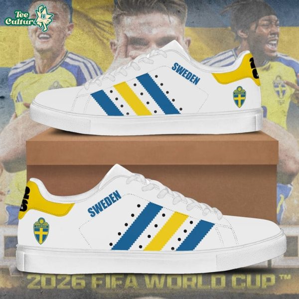 Limited Edition Sweden World Cup 2026 White Stan Smith Shoes