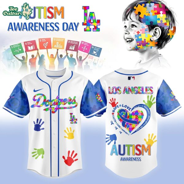 Los Angeles Dodgers x Autism Awareness 2026 Special Edition Baseball Jersey