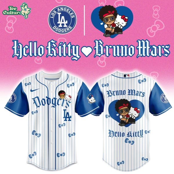 Los Angeles Dodgers x Bruno Mars x Hello Kitty 2026 Limited Edition Blue Jersey Jogger Cap Set