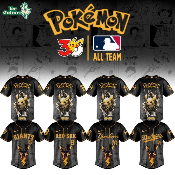 MLB All Team X Pokémon 30th Anniversary Pikachu 2026 Limited Edition – Jersey 1