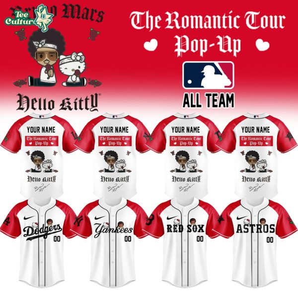 MLB All Teams X “Bruno Mars ♥️ Hello Kitty - The Romantic Tour 2026” Limited Edition Custom Jersey 1