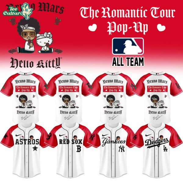 MLB All Teams X “Bruno Mars ♥️ Hello Kitty - The Romantic Tour 2026” Limited Edition Jersey 1