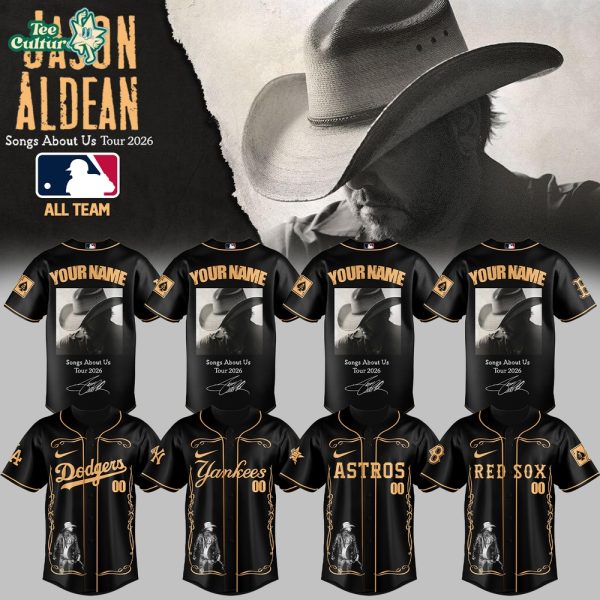 MLB All Teams X Jason Aldean “Songs About Us Tour 2026” Limited Edition Signature - Custom Jersey 1