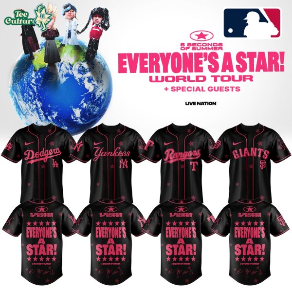 MLB All Teams x 5SOS Everyone’s A Star World Tour 2026 Exclusive Fan Jersey Version 6