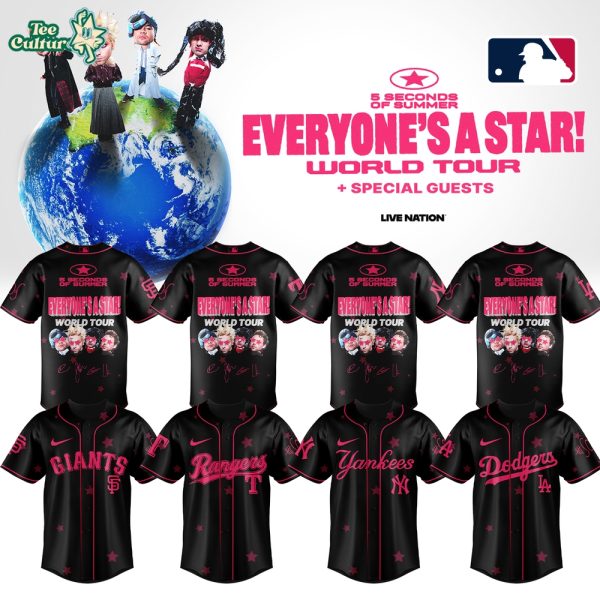 MLB All Teams x 5SOS Everyone’s A Star World Tour 2026 Limited Fan Jersey Version 3