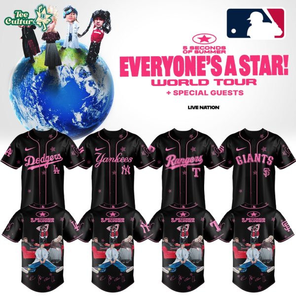 MLB All Teams x 5SOS Everyone’s A Star World Tour 2026 Premium Edition Jersey Version 7