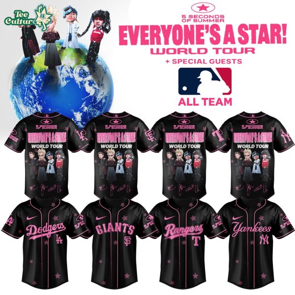 MLB All Teams x 5SOS Everyone’s A Star World Tour 2026 Special Edition Jersey Version 2