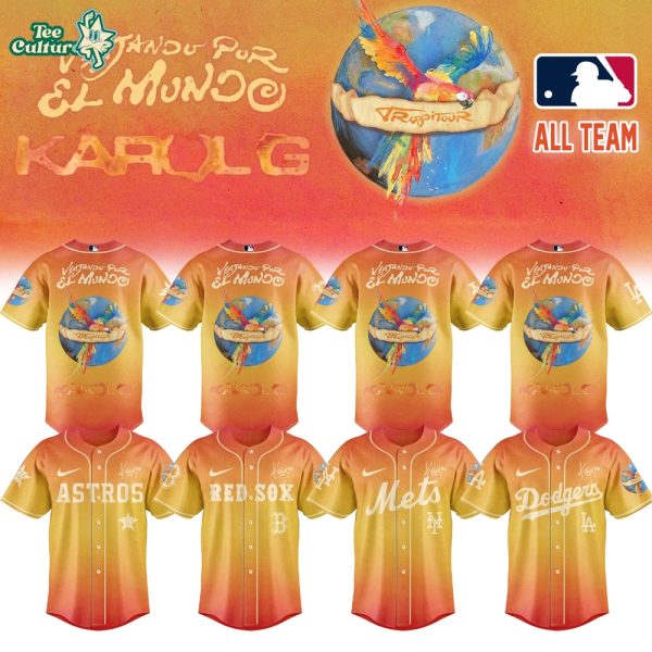 MLB All Teams x Karol G ”VIAJANDO POR EL MUNDO TROPITOUR” Limited Edition Signature - Jersey 1