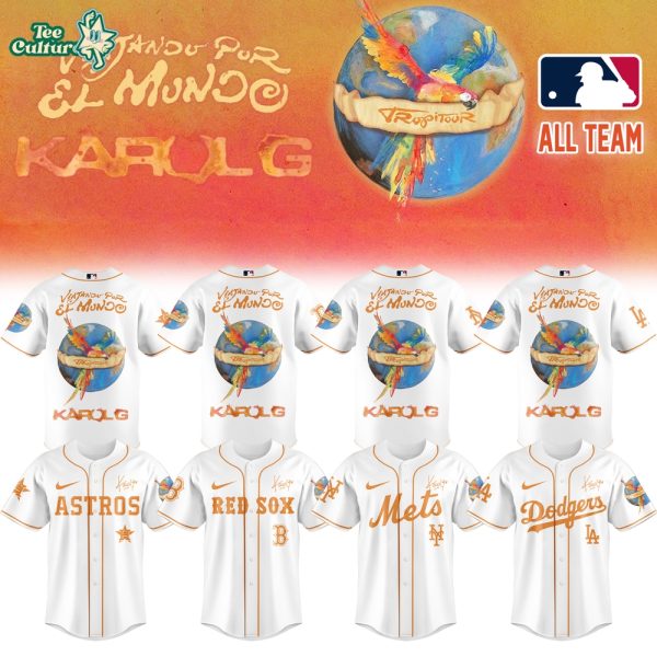 MLB All Teams x Karol G ”VIAJANDO POR EL MUNDO TROPITOUR” Limited Edition Signature - Jersey 3