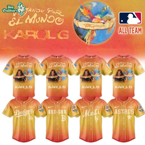 MLB All Teams x Karol G ”VIAJANDO POR EL MUNDO TROPITOUR” Limited Edition Signature - Jersey 4